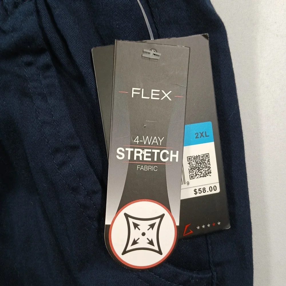 GALAXY Slim Fit Cargo Jogger Pants Mens 2XL XXL‎ Navy Blue $58 NEW